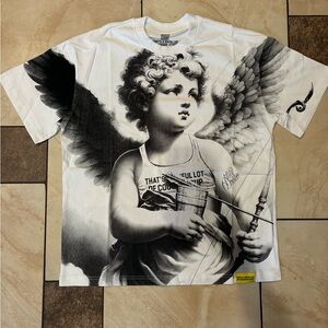 Awful Lot Of Cough Syrup White Angel Graphic Tee